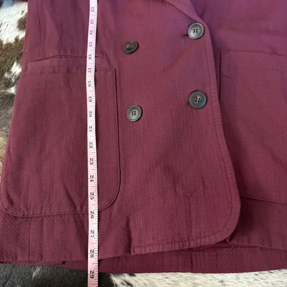 MADEWELL Oversized Burgundy‎ Double Breasted Blazer Size Small NWT - Picture 7 of 7